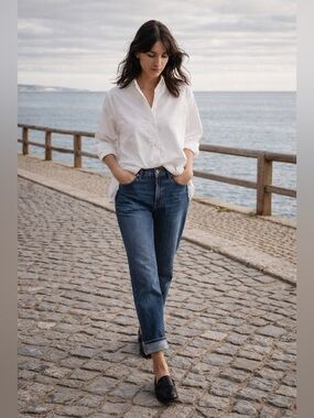 Everlane super Soft Relaxed cropped jeans